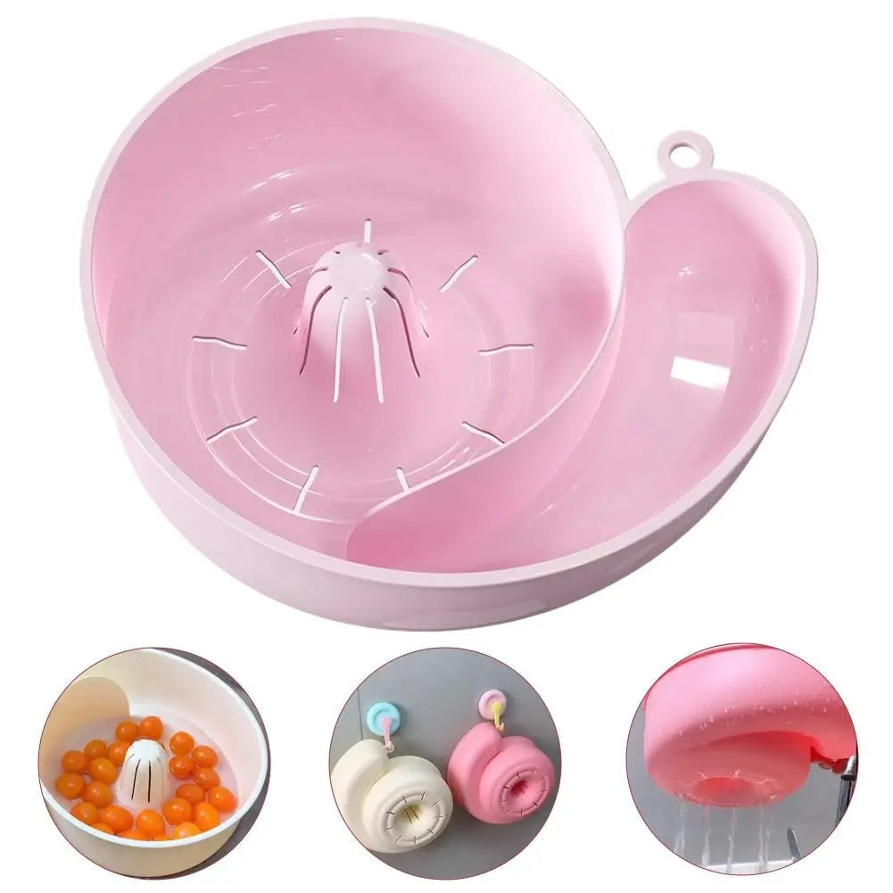 Escurridor/Colador de frutas y verduras con forma de caracol