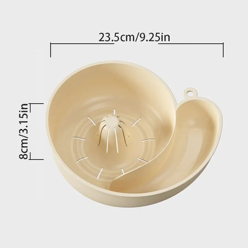 Escurridor/Colador de frutas y verduras con forma de caracol